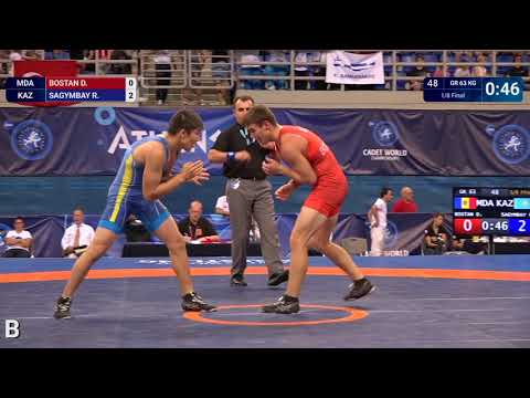 1/8 GR - 63 kg: R. SAGYMBAY (KAZ) df. D. BOSTAN (MDA) by VSU, 8-0