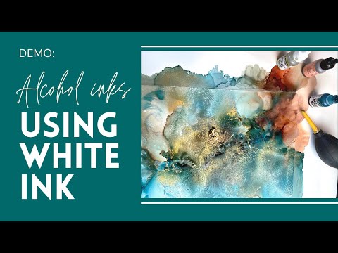 Alcohol ink tutorial for beginners using white inks|| Fluid art demo || Using your breath