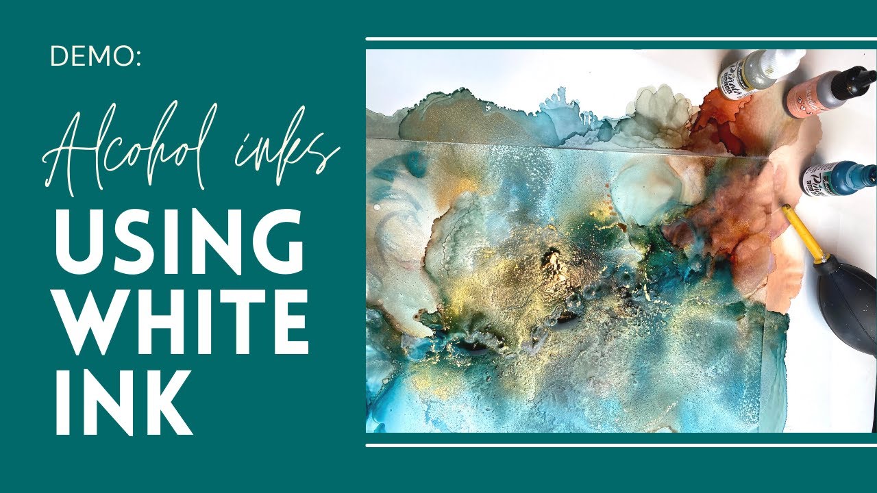 Alcohol ink tutorial for beginners using white inks|| Fluid art demo || Using your breath