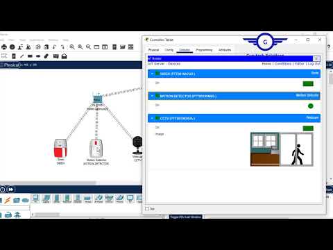 Intruder Detector or Thief-Catcher IoT System with Motion Detector, Siren & CCTV Using Packet Tracer