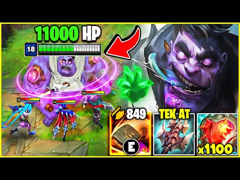 DR. MUNDO AMA 11000+ CAN, 850+ AD İLE OYUNU BOZDUM! (RAKİBİN BASE'İNİ TANKLIYORUM!)