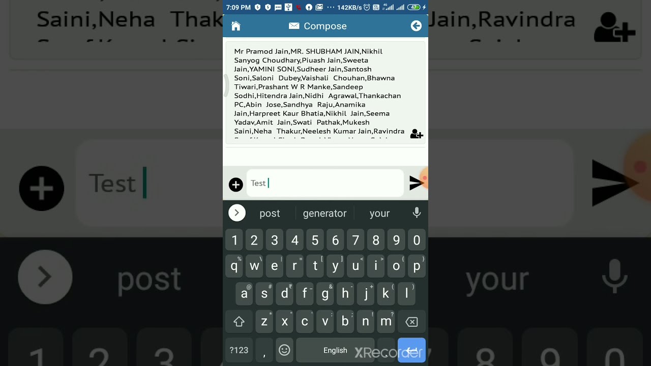 Internal messaging in Campus Care application