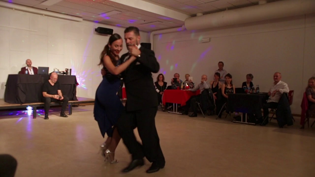 Show of Diego Riemer (El Pajaro) and Nathalia Cristobal, Milonga Roja, Geneva 24.03.18. Milonga