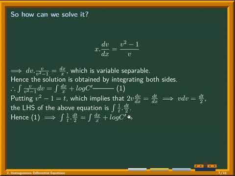 Introduction to Homogeneous Differential Equations