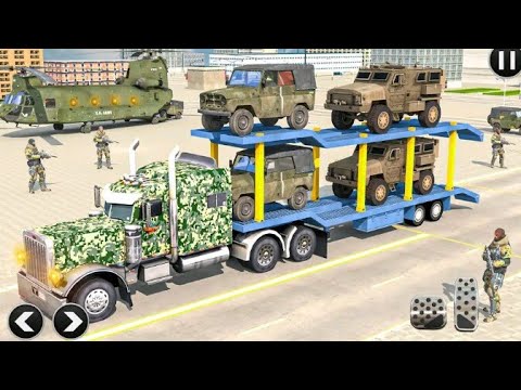 US army vehicle transporter bus truck driving military 🚦All levels android,ios gameplay HD #part 1