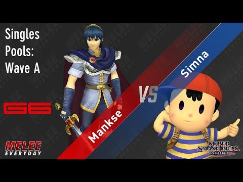 Genesis 6 - Mankse (Marth) vs. Simna ibn Sind (Ness) - SSBM - Singles Pools