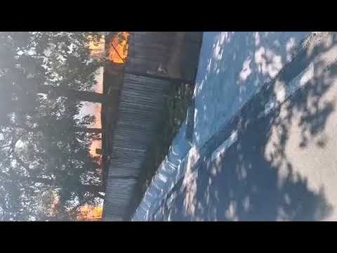 Magazia bisericii din Secuia, în flăcări