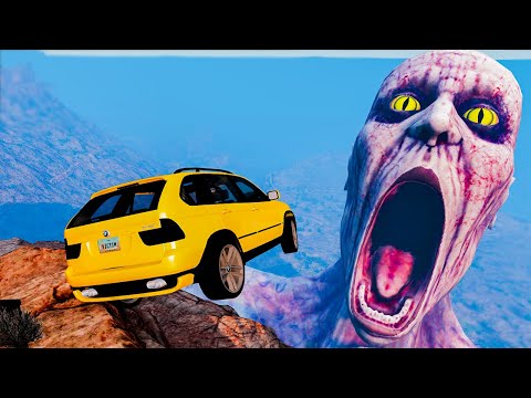 Escape From The Shy Guy (SCP-096) | Cars vs Giant Pit | Car Ride Chase Beamng Drive #1