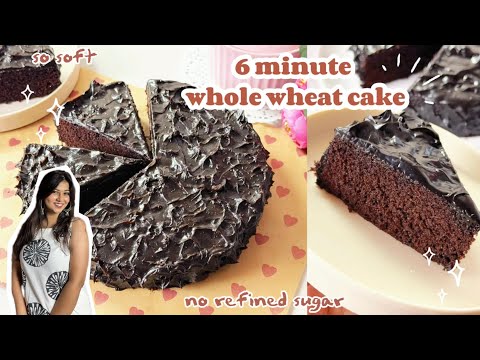 6 minute microwave cake | Whole wheat chocolate cake | no refined sugar | EGGLESS