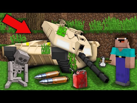 Scooby Noob - Minecraft NOOB vs PRO: NOOB RESTORED DISASSEMBLED ABANDONED 100 YEAR OLD TANK ! 100% trolling