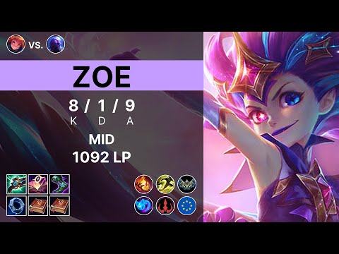Zoe Mid vs Ryze - 1092 LP Challenger - EUW 15.11