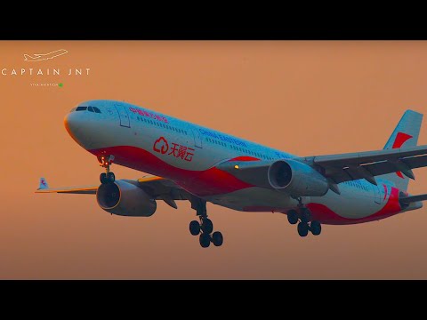 20 minutos de ação atrasada no aeroporto | Planespotting no Aeroporto Internacional de Xangai Hongqiao