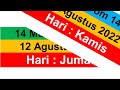 Jadwal Puasa Ayyamul Bidh Bulan Muharram 1444 H | Bulan Agustus 2022