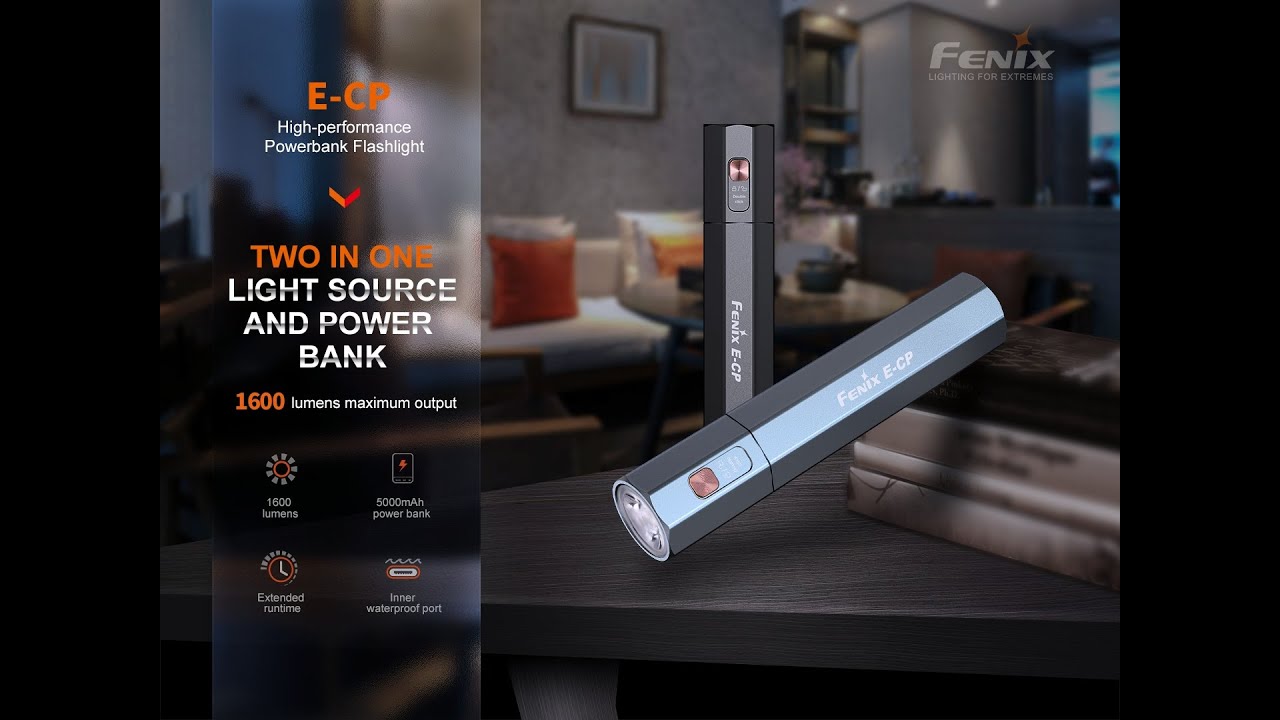 Fenix Taschenlampe E-CP Powerbank-Taschenlampe Fenix Taschenlampe E-CP Powerbank-Taschenlampe