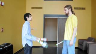 preview picture of video 'Princeton Juggling 2012: Passing and single-person takeouts'