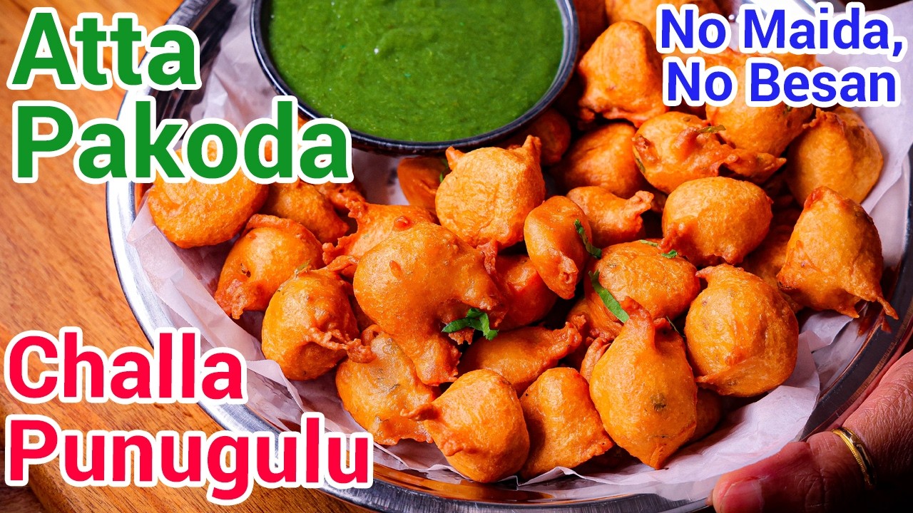 Healthy Atta Mini Pakoda Recipe | Godhuma Challa Punugulu | Best Tea Time Snack