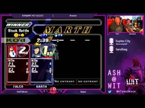 Melee Bracket ASH@WIT 6/12/15 - GerFalcon (Falco) vs Nave (Marth)