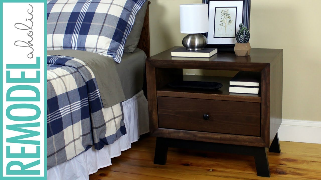 DIY Chunky Solid Wood Nightstand or End Table Building tutorial + BUILDING PLAN
