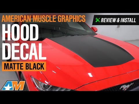 2015-2017 Mustang American Muscle Graphics Matte Black Hood Decal Review & Install