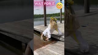 Graceful Entrance… or Epic Splash? 😂💦