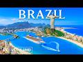 Brazil 4K Drone Footage Rio Coast Copacabana Beach Crystal Coastal Beauty