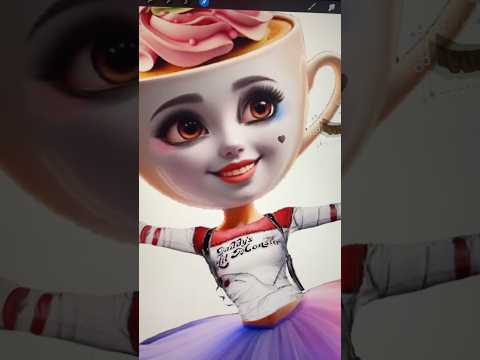 Ballerina Cappuchinna into Harley Quinn #artdigital