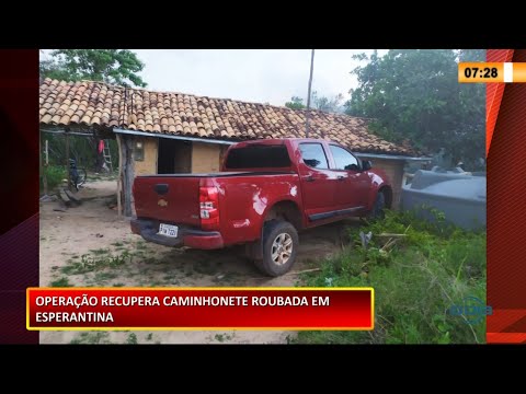 Operação da Polícia Militar recupera caminhonete roubada em Esperantina 11 01 2021