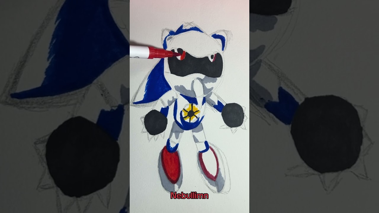 Drawing HUE HUE HUE (SKETCH LOG 4) #shorts #art #metalsonic #sonicmovie3 #meme #artshorts #sketch