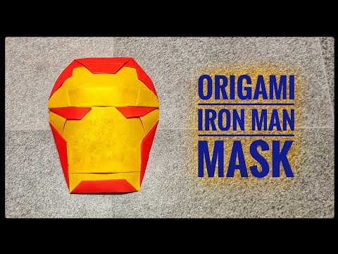 Origami Iron Man Mask | Origami Mask | Origami tutorial | Paper craft