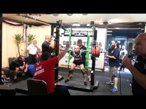 James McNaught squats 250kg GPC Nats