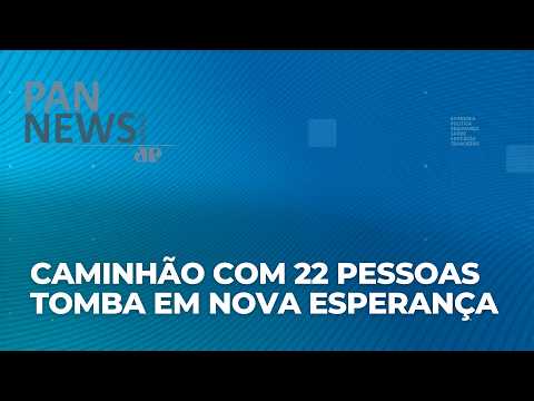 Caminhão com trabalhadores tomba em rodovia no município de Nova Esperança