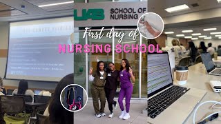 first day of nursing school vlog + grwm 🩺