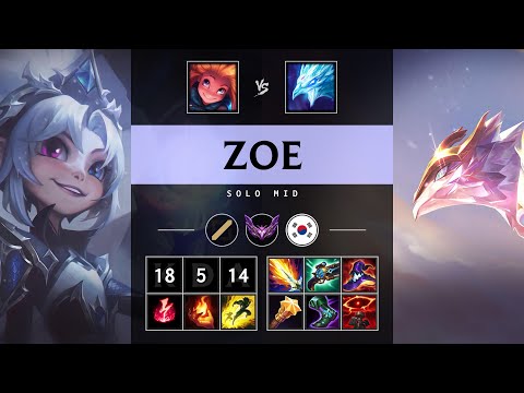 Zoe Mid vs Anivia: Unstoppable - KR Master Patch 14.16