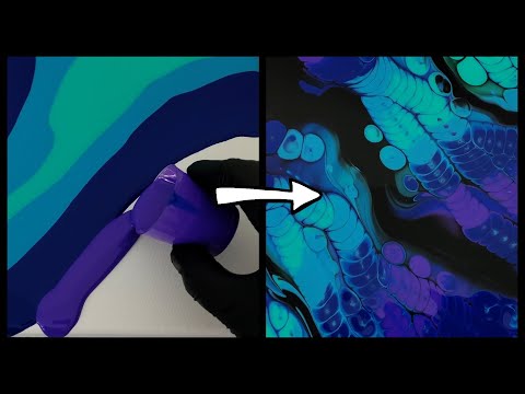 A Play with Chameleon Cells - Abstract Fluid Pouring Acrylics + Music