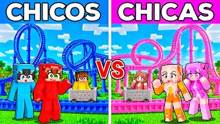 CHICOS vs CHICAS: Montaña Rusa Millonaria en Minecraft!