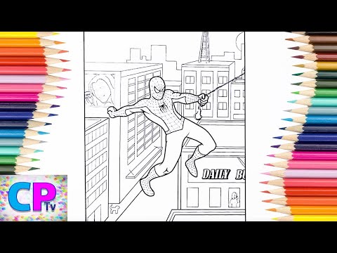 Spiderman Over The City Coloring Pages/Flying Spiderman Coloring Pages/Jim Yosef - Link/NCS Release