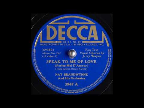 Nat Brandwynne & his orchestra - Speak to Me of Love (Parlez-Moi d'Amour) (1941)