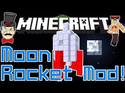 AdamzoneTopMarks - Minecraft Mods - MOON Space Rocket Mod! Launchpad Building Robot & TNT Dust!