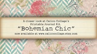Bohemian Chic Printable Journal Kit | Junk Journals | Scrapbooking | Decoupage