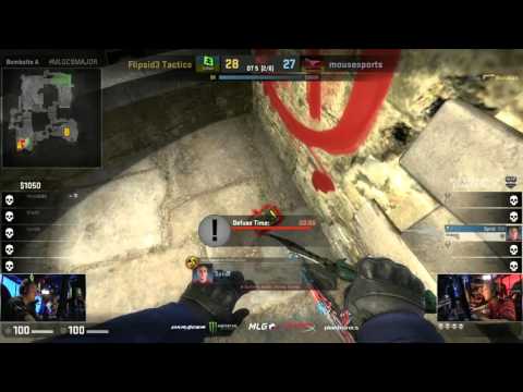 mouz win 2v2 clutch in OT 5 - mousesports vs Flipsid3 Tactics MLG CS:GO Major Championship: Columbus