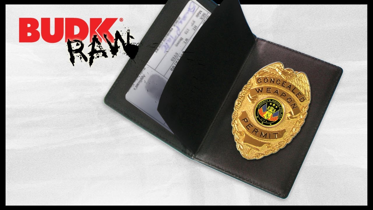 Concealed Weapon Permit Badge with Leather Case