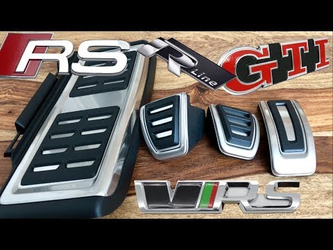 Edelstahl Fußstütze und Pedale bei VW, SKODA, SEAT, AUDI umbauen