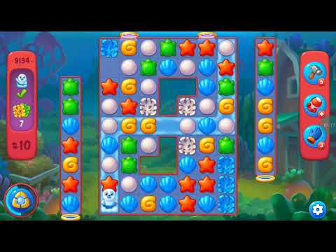 Fishdom Hard Level 9134 (with full seashell and lightning booster) @choraelmin