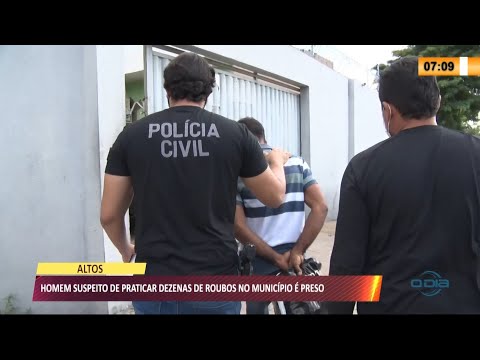 Homem suspeito praticar dezenas de roubos em Altos é preso 20 07 2021