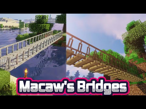 МОСТЫ МОД В МАЙНКРАФТ. Macaw's Bridges. ОБЗОР МОДОВ #57