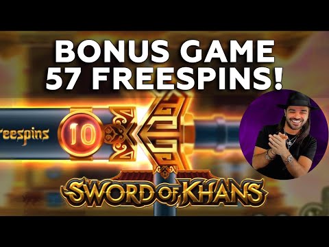 Roshtein Sword of Khans 57 Freespins - Top 5 Online Casino Big Win in Slots