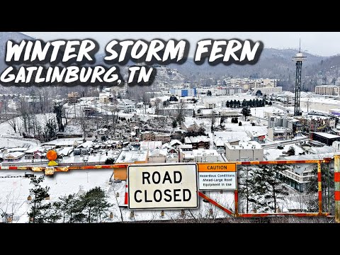GATLINBURG, TN: WINTER STORM FERN FINALLY BRINGS US SNOW! Ice And Snow Impact The Smokies