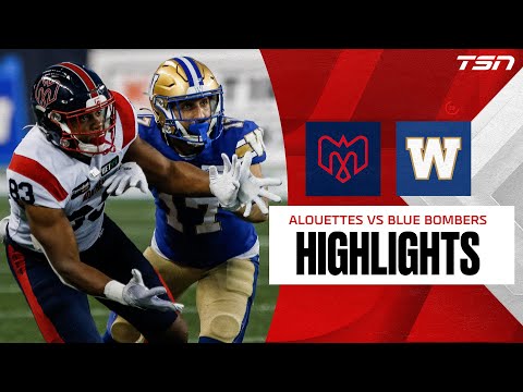 CFL Week 12: Montreal Alouettes vs. Winnipeg Blue Bombers - Full Highlights
