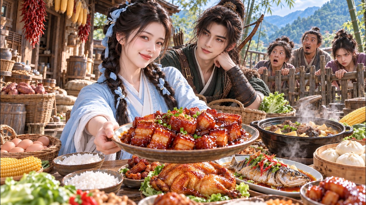 親戚に追い出された農村娘、干ばつを予知して食料を備蓄！山奥で肉三昧、親戚は大後悔！