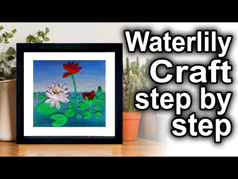 how to make water lily with  clay/DIY Air Dry Clay Blooming Lotus Tutorial